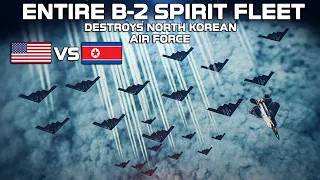 F-22 Raptor + Entire B-2 Spirit Fleet Vs North Korean Air Force | F-22 Raptor | DCS |