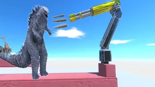 Godzilla Every Units Vs Machine Gun | Animal Revolt battel simulator