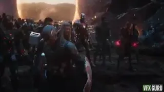 Avengers endgame green screen shooting VFX