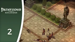 A huge mansion under attack - Let's Play Pathfinder: Kingmaker #2