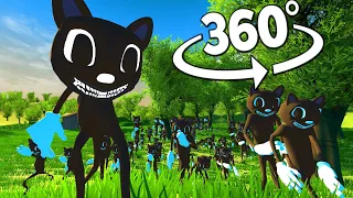 360° Video |  Baby Cartoon Cat 360 Chase | Horror Animation VR