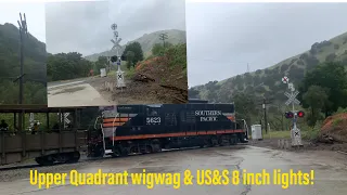 Upper Quadrant Wigwag & New US&S 8 inch lights! | Railroad Crossing | Brightside Wigwag, Sunol, CA