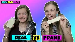 Real vs Prank Smoothie Challenge ~ Jacy and Kacy