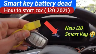 smart key battery dead how to start car ( push start button ) i20 2021