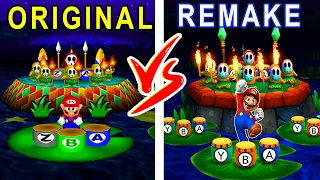 Mario Party 3 - Original Minigames vs Mario Party The Top 100 - Remake Minigames