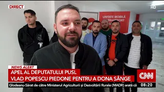 Vlad Popescu Piedone, preşedintele PUSL Sector 5, apel pentru români: Mergeţi şi donaţi sânge!