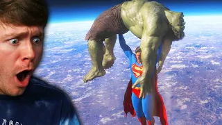 SUPERMAN vs THE HULK in the ULTIMATE SUPERHERO BATTLE