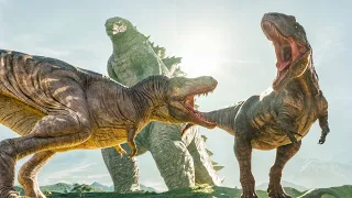 Giganotosaurus Attacks T-Rex Godzilla Takes Revenge