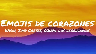 Wisin, Jhay Cortez, Ozuna, Los Legendarios • Emojis De Corazones (Letra)