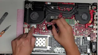 ASUS GL504G Disassembly RAM SSD Hard Drive Upgrade Fan Repair Thermal Paste Part 1 of 2 fixed on #2