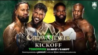 WWE Crown Jewel 2021 The Usos vs The Hurt Business Full Match