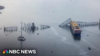 See aerial video of Baltimore bridge collapse