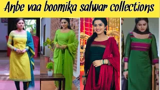 Anbe vaa serial boomika salwar collection | serial artists salwar collection | delnadavis