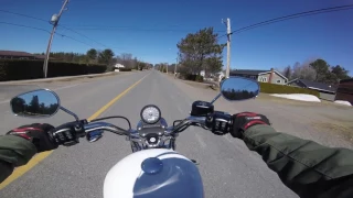 Riding Betty's Bike Harley Davidson 883L Superlow