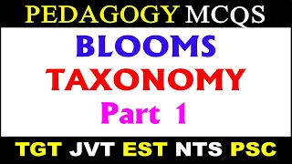 Pedagogy MCQs || Blooms Taxonomy MCQs for TGT JVT NTS PSC FPSC TGT SST General || Pedagogy MCQs PDF