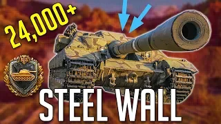 BRITISH STEEL WALL • 24,000+ Damage Blocked ► World of Tanks FV217 Badger Gameplay