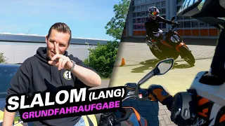 Mit dem Motorrad in den Slalom (lang) | Fahrschule Lindemann