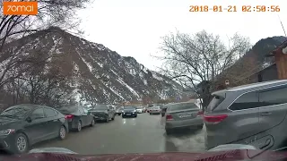 Almaty road trip. Дороги Алматы.Ущелье Алма-Арасан. Январь 2024. Kazakhstan. January 2023