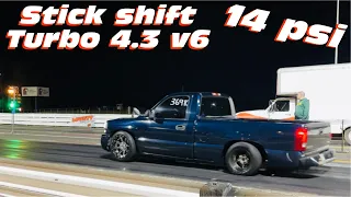 TURBO 4.3 V6 1500 HITS THE DRAGSTRIP!!