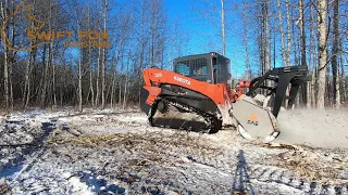 Winter mulching with the FAE 150 with Sonic and K/3 teeth.