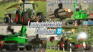 Spektakuläres GÜLLEN am HANG mit GÜLLEKANONE! 💪💩🚜💨 SENNEBOGEN DEMOTAG? 🤔 | [LS22] - Timelapse #75