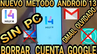 Sin Pc 🙂 Eliminar cuenta google xiaomi Mi 11 Lite miu 14 android 13 2023