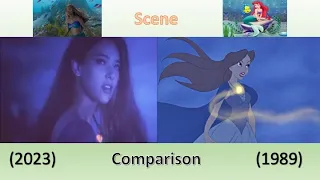 The Little Mermaid : Prince Eric gets possessed by Vanessa Scene Comparison [1989 vs 2023]