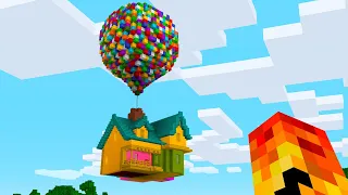 ESSA É A CASA VOADORA COM BALÕES NO MINECRAFT