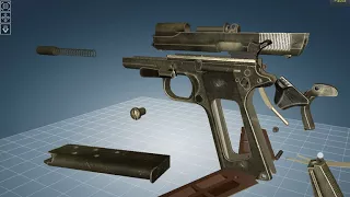 World of Guns: Gun Dissassembly "Colt 1911A1" (Pistola Semi-Automática) Desarme, Rearme y Operacion.