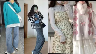 OUTFITS PHỐI ĐỒ MÙA THU ĐÔNG NĂNG ĐỘNG SIÊU XINH CHO CÁC CÔ GÁI || DOUYIN - TIKTOK CHINA #4