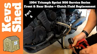 1994 Triumph Sprint 900 Service Series - Part Six - Front & Rear Brake Plus Clutch Fluid Replacement