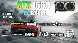 GTX 1650 + i5 12400F : Test in 12 Games - GTX 1650 GAMING