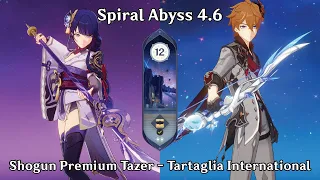 [Spiral Abyss 4.6] Shogun Premium Tazer and Tartaglia International - Genshin Impact Indonesia