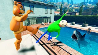 Baldi and Freddy in GTA 5 Water fails/Ragdolls vol.1 (Euphoria physics)