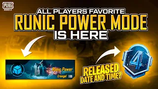 New Classic Mode Runic Power | Runic Power Mode Is Here | M4 RoyalPass Release Date and Time | Pubgm