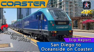 [4K] An Incredible Ride for Cheap! San Diego to Oceanside on Coaster | COASTER
