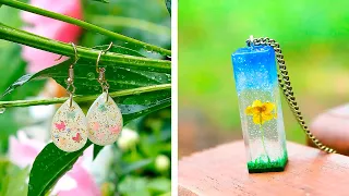 Top 10 DIY jewelry made of epoxy resin I Amazing  DIY ideas from Epoxy Resin