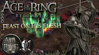 BFME 2 ROTWK Age of The Ring 6.1 "Playing as Mordor in a 3v3" The Witch king!