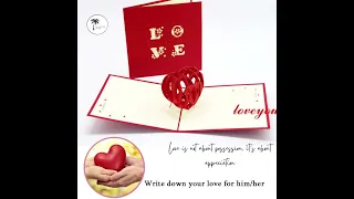 Happy Valentines - Handmade 3D Valentines Day Pop Up