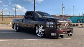 PICKED UP MY BAGGED SILVERADO ON BILLETS  FROM UNEEKBILT