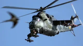 4Kᵁᴴᴰ Czech AF Mi-24V Hind Attack Helicopter @100 Years of the Polish Air Force Airshow RADOM 2018