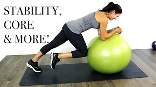 CORE & MORE Stability Ball WORKOUT - Intermediate Level