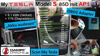 OBD2 Kabel für ScanMyTesla in ein Model S 85D einbauen und den Akku auslesen! | DampfDrache.de