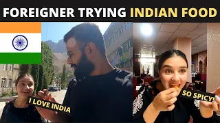 Foreigner trying INDIAN FOOD for the First Time | INDIAN FOOD reaction By a Tajikistan Girl