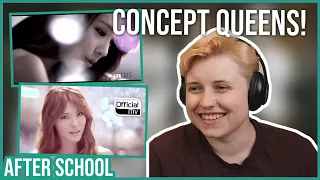 REACTION to AFTER SCHOOL - AH, DIVA, BECAUSE OF YOU & SHAMPOO MVs
