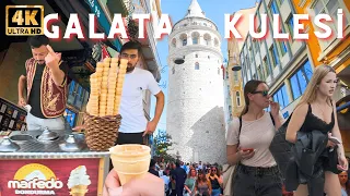 Galata Kulesi 4K Yürüyüş Turu | Galata Tower 4K Walking Tour - Ice cream seller tried to rip off 😱🤯