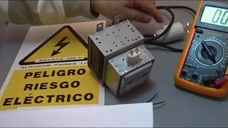 COMPROBACION MAGNETRON HORNO MICROONDAS - AVERIAS TIPICAS, - ATENCIÓN NO CORRECTO PRUEBA Minuto11;30