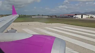 Strange taxi pattern and takeoff on-board Caribbean Airlines Boeing 737-MAX 8