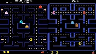 LETS SEE COMPARE PAC MAN PACMAN ARCADES 1980 & ATARI 2600 1977MACHINE2007-2016SPECIALHOMEBREW REMAKE