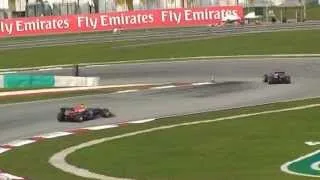 F1 2013 Malaysia GP RED BULL and MERCEDES Team mate BATTLE !!!